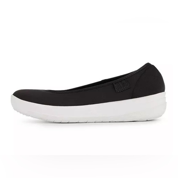 Fitflop Black and White Comfort Flats with Cushioned Sole - Picture 1 of 4